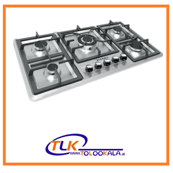 گاز استیل 5 شعله زیور پلاس 411