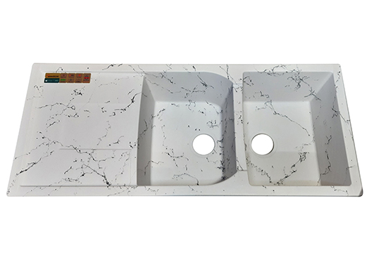 سینک گرانیتی سفید رگه مشکی winsun